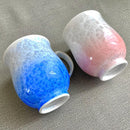 【マグカップ2点セット】花結晶 (白地青赤)  | 京焼-清水焼 | 陶葊