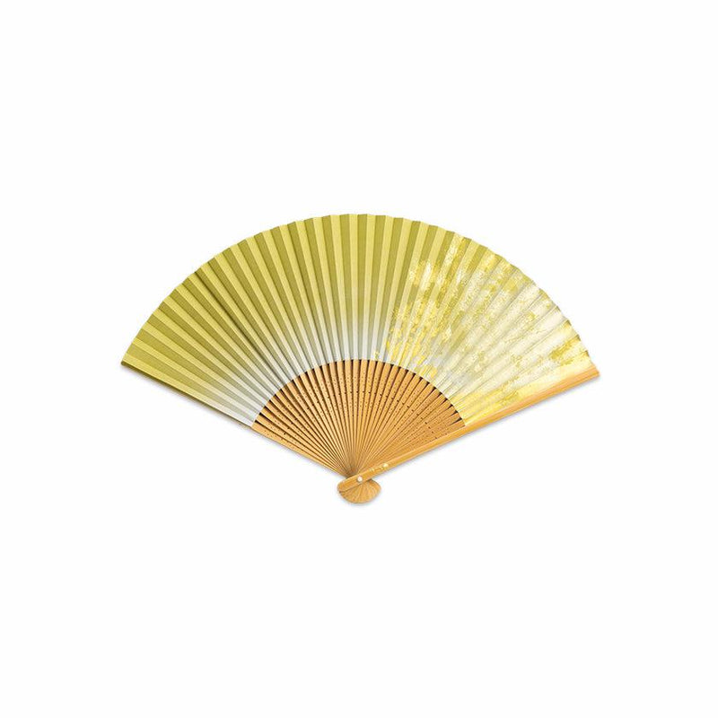 【扇子】彩美 ⻘朽葉 aokuchiha | 金沢箔 | 箔一