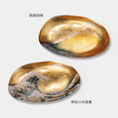 【トレー】箔名画 北斎 ガラストレー (金) | 金沢箔 | 箔一