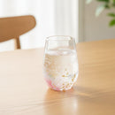 【グラス2点セット】水彩-SAKURA- タンブラー | 金沢箔 | 箔一｜使用イメージ（演出・手持ち）※手作りのため色・風合いは一点ごとに異なります