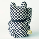 【招き猫】市松 (青) M | 江戸木目込み | 柿沼人形