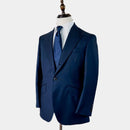 【ネクタイ】誠実な淡紺 オリジナルロゴ | 国産シルク | SHAKUNONE (贈答用の紙袋付き)