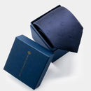 【ネクタイ】誠実な淡紺 オリジナルロゴ | 国産シルク | SHAKUNONE (贈答用の紙袋付き)