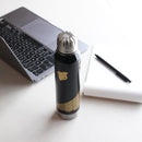 【アンブレラボトル】thermo mug × 土直漆器 うるし波千鳥 (ブラック) | 越前漆器 | 匠市