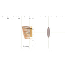 【メイクブラシ】BISYODO (L) アイブローブラシ (アングル) 7.5mm | 化粧筆 | ウエダ美粧堂