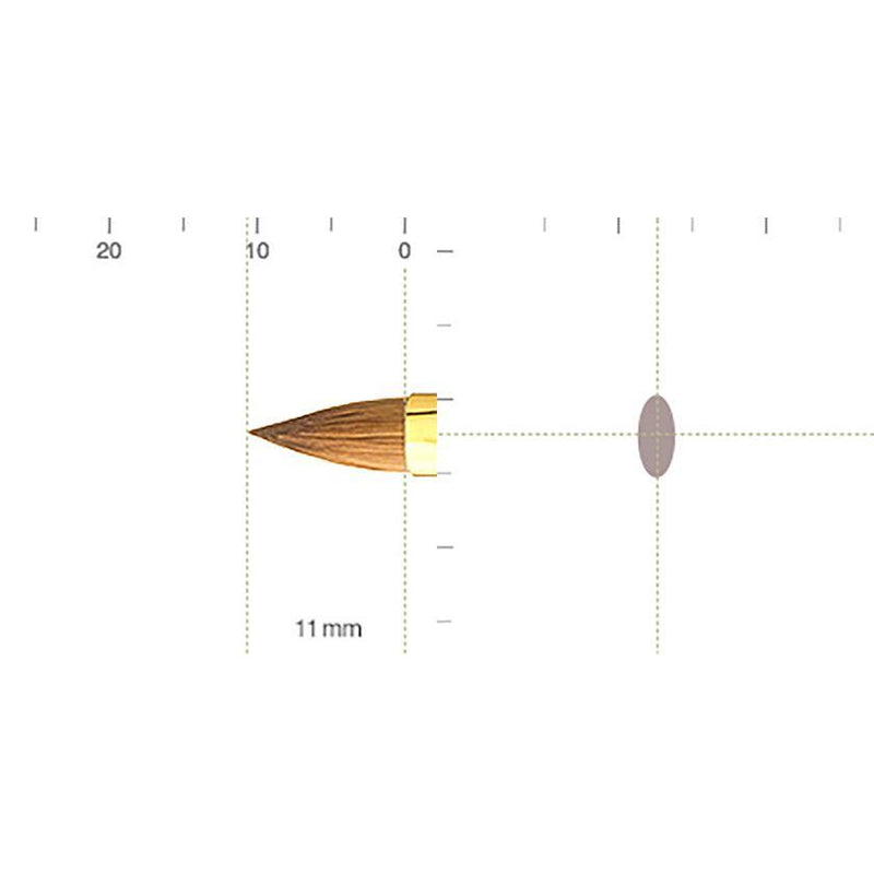 【メイクブラシ】BISYODO (L) キャップ付リップブラシ (丸平) 11mm | 化粧筆 | ウエダ美粧堂