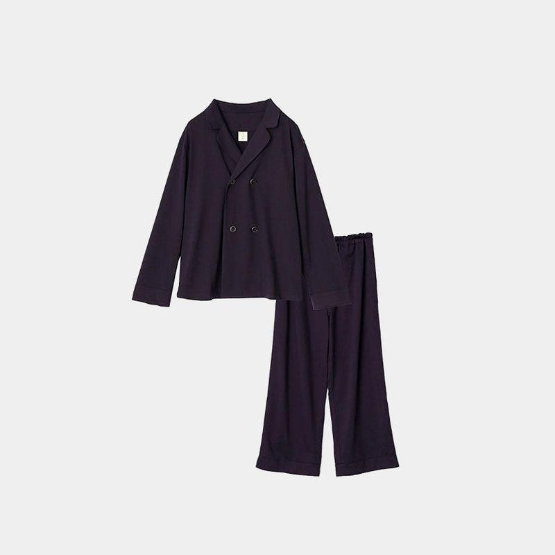 【パジャマ】ロイヤルオーガニックコットン ダブルボタン ネイビー | Foo Tokyo