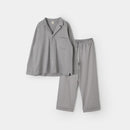 【パジャマ】シルキーコットンパジャマ グレー セットアップ | Foo Tokyo