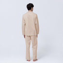 【パジャマ】シルキーコットンパジャマ シャンパンベージュ セットアップ | Foo Tokyo