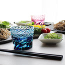 【そば猪口2点セット】二重被せ (緑-瑠璃, 金赤・瑠璃) おちょこ | 薩摩切子 | satuma