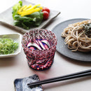 【そば猪口2点セット】二重被せ (緑-瑠璃, 金赤・瑠璃) おちょこ | 薩摩切子 | satuma