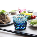 【そば猪口2点セット】二重被せ (緑-瑠璃, 金赤・瑠璃) おちょこ | 薩摩切子 | satuma