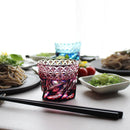 【そば猪口2点セット】二重被せ (緑-瑠璃, 金赤・瑠璃) おちょこ | 薩摩切子 | satuma