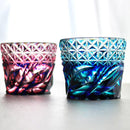 【そば猪口2点セット】二重被せ (緑-瑠璃, 金赤・瑠璃) おちょこ | 薩摩切子 | satuma