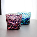 【そば猪口2点セット】二重被せ (緑-瑠璃, 金赤・瑠璃) おちょこ | 薩摩切子 | satuma