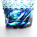 【そば猪口2点セット】二重被せ (緑-瑠璃, 金赤・瑠璃) おちょこ | 薩摩切子 | satuma