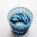 【そば猪口2点セット】二重被せ (緑-瑠璃, 金赤・瑠璃) おちょこ | 薩摩切子 | satuma