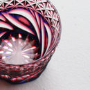 【そば猪口2点セット】二重被せ (緑-瑠璃, 金赤・瑠璃) おちょこ | 薩摩切子 | satuma