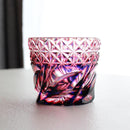 【そば猪口2点セット】二重被せ (緑-瑠璃, 金赤・瑠璃) おちょこ | 薩摩切子 | satuma