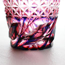 【そば猪口2点セット】二重被せ (緑-瑠璃, 金赤・瑠璃) おちょこ | 薩摩切子 | satuma