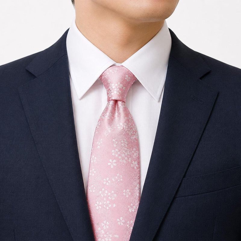 ネクタイ｜桜花 桜色 | 郡内織物 | 富士桜工房 ｜BECOS