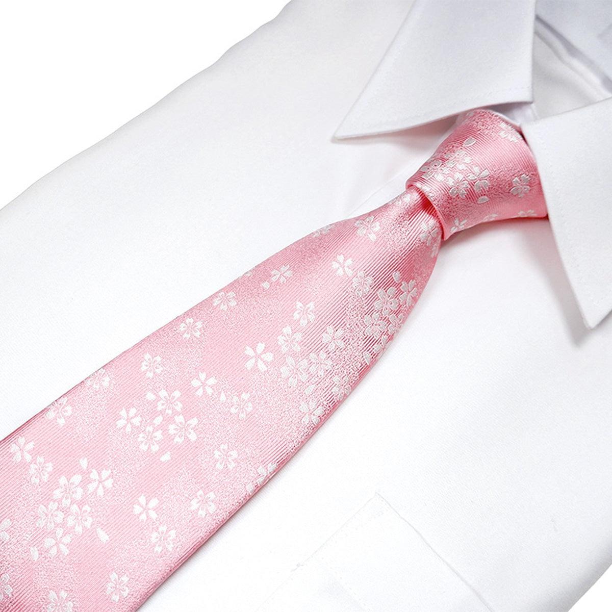 ネクタイ｜桜花 桜色 | 郡内織物 | 富士桜工房 ｜BECOS