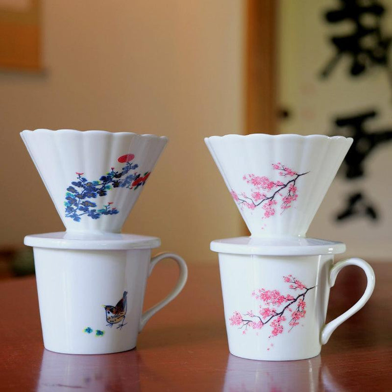【マグカップ】温感 千鳥 (花と鳥) | 美濃焼 | 丸モ高木陶器