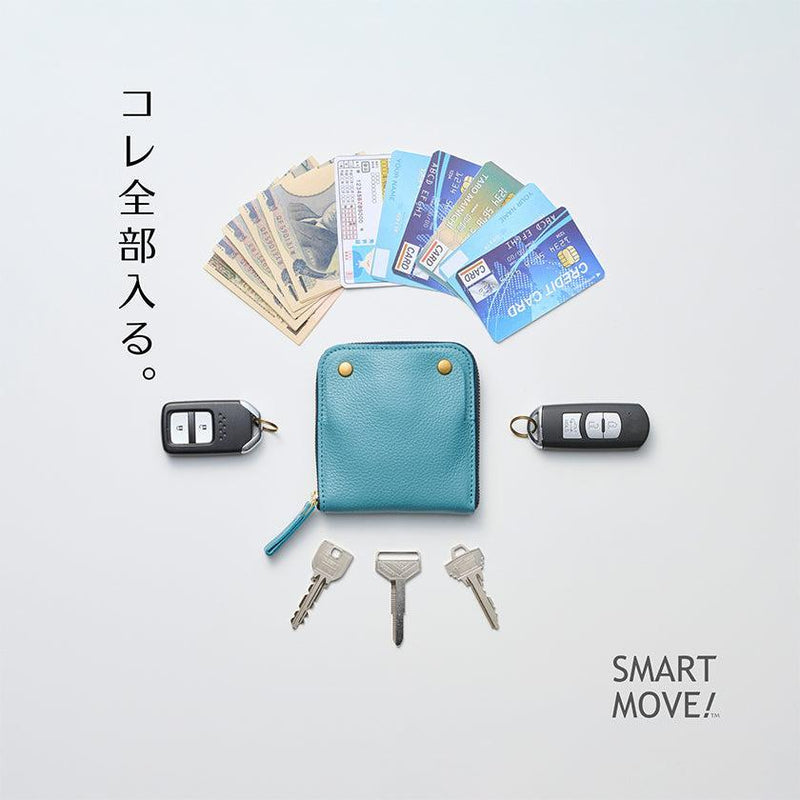 コンパクトなのに高い実用性！【SMART MOVE!】本革キーケース～type2