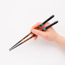 【箸】 夜空 宵 砂岩箸置付 (22.5cm) 桐箱 | 筆描き | 結晶