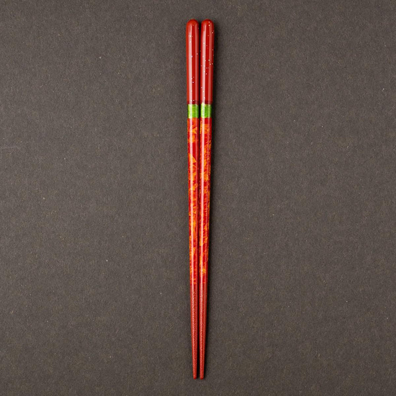 【箸】 ペア 夜空 (宵・暁) 箸置付 (22.5cm) 桐箱 | 筆描き | 結晶