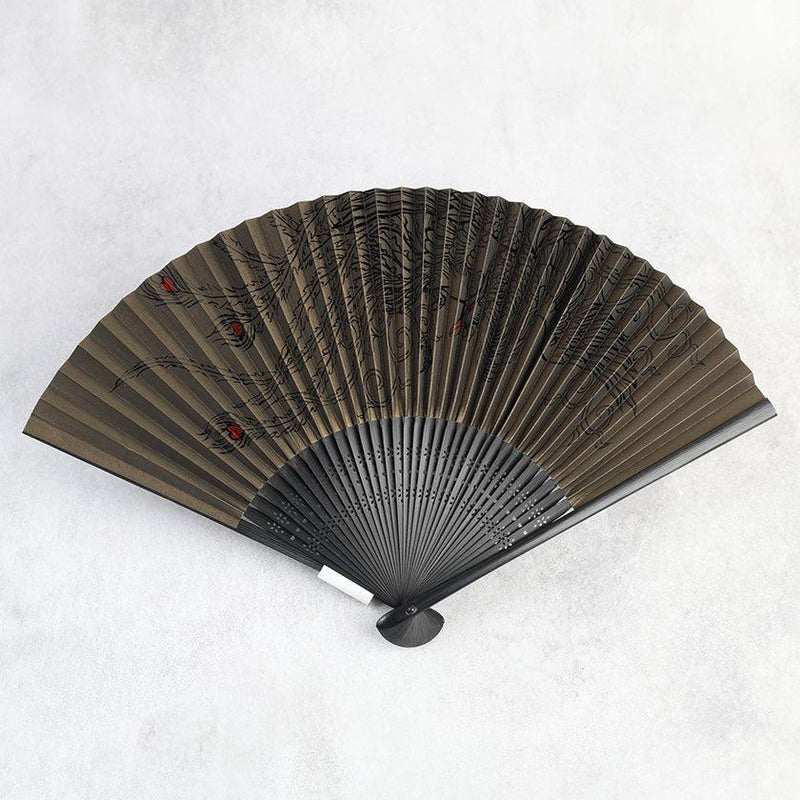 【扇子】男持 (7.5寸) 漆絵 鳳凰 (扇子袋付) | 名古屋扇子 | 末廣堂