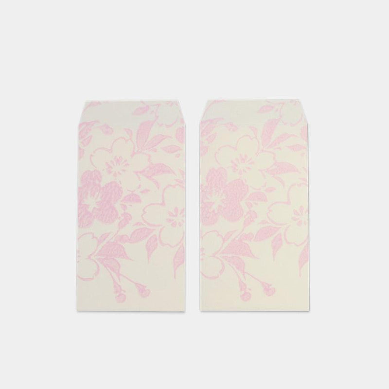 【ポチ袋】(大) 桜 白地 (2枚) | 唐紙 | 唐源