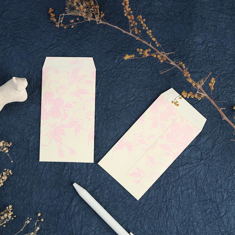 【ポチ袋】(大) 桜 白地 (2枚) | 唐紙 | 唐源
