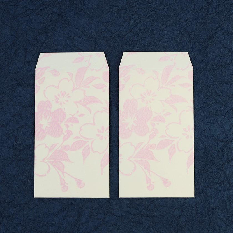 【ポチ袋】(大) 桜 白地 (2枚) | 唐紙 | 唐源
