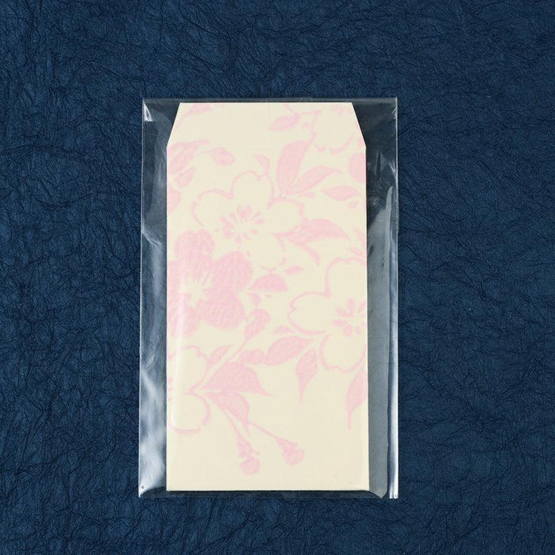 【ポチ袋】(大) 桜 白地 (2枚) | 唐紙 | 唐源
