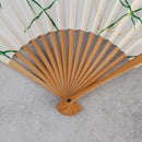 【扇子】つゆ草に向こう向きウサギ | 唐紙 | 唐源