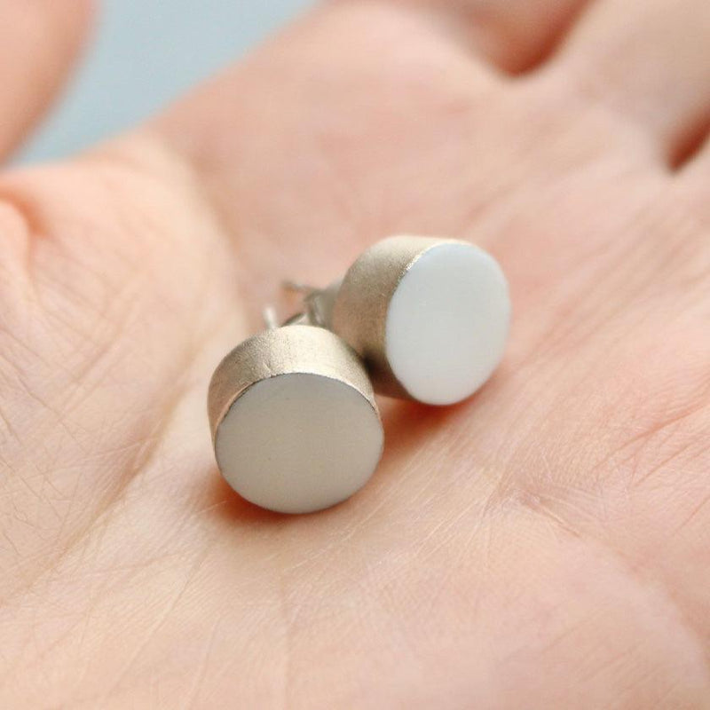 【ピアス】白磁シルバー | 有田焼 | 6.kiln