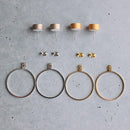 【ピアス】白磁シルバー | 有田焼 | 6.kiln