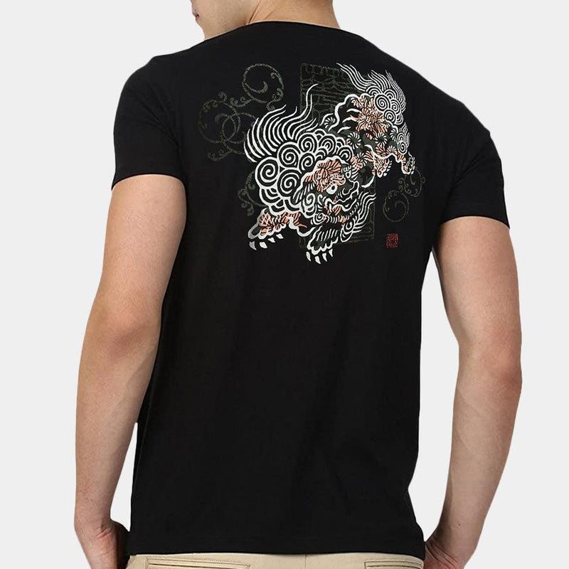 【Tシャツ】唐獅子牡丹 | シルクスクリーンプリント