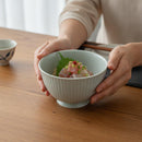 【丼ペアセット】花ふわり お好み丼 | 波佐見焼 | 西海陶器｜使用イメージ（演出・料理盛付）※手作りのため色・風合いは一点ごとに異なります