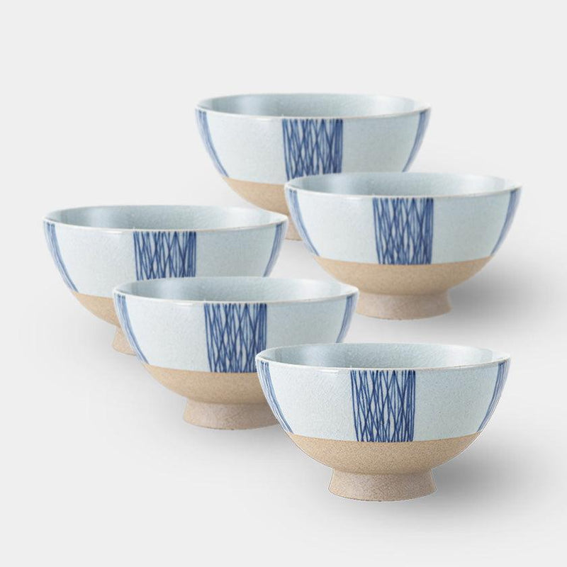 【茶碗5個セット】小枝渕十草 飯碗 大 | 波佐見焼 | 西海陶器