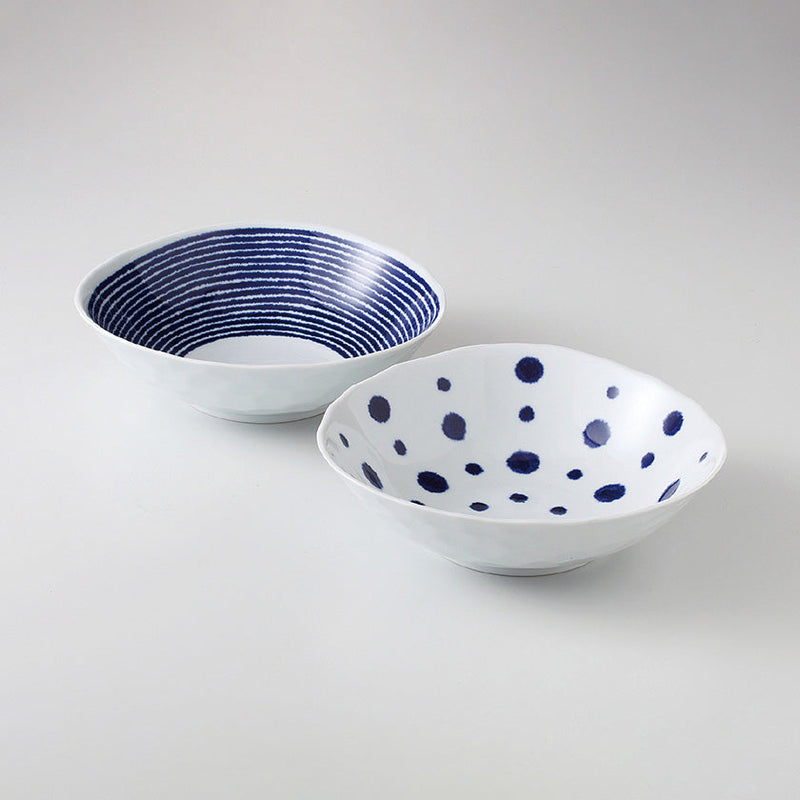 【皿ペアセット】藍玉 多用鉢 | 波佐見焼 | 西海陶器