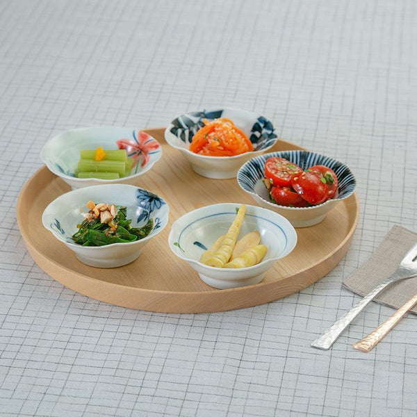 【小鉢 5個セット】古染絵変り なぶり小付揃 | 波佐見焼 | 西海陶器