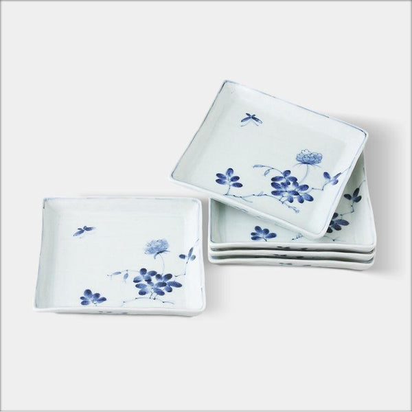 【プレート5枚セット】野原 角取皿揃 | 波佐見焼 | 西海陶器