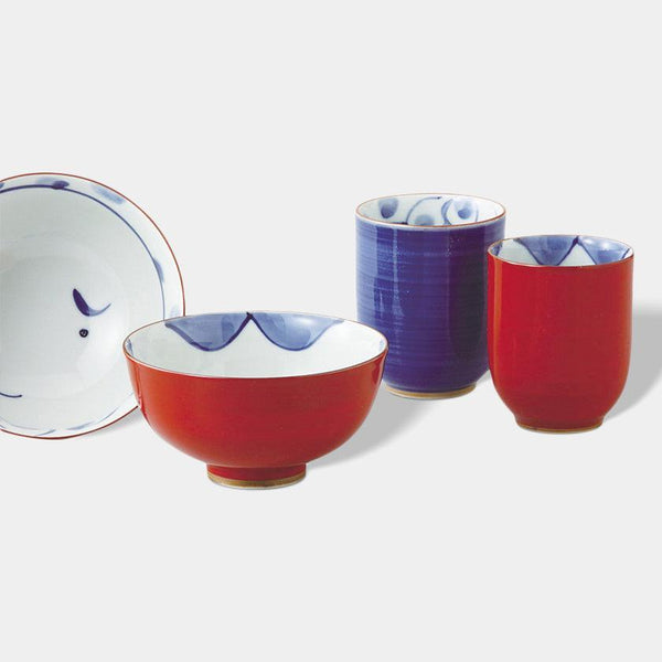 【茶碗＆湯呑 ペアセット】おかめひょっとこ 睦揃 | 波佐見焼 | 西海陶器