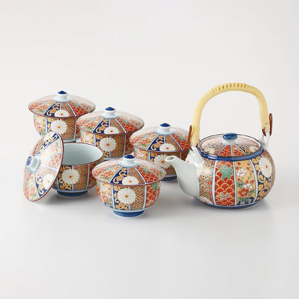 【茶器 6点セット】金彩古伊万里 蓋付茶器揃 | 波佐見焼 | 西海陶器