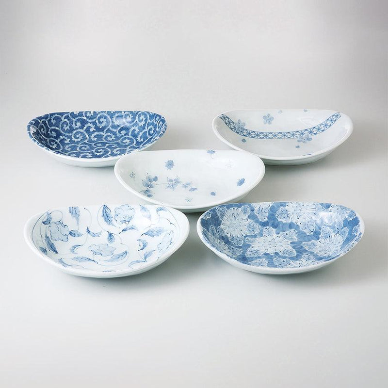 【皿 5個セット】染付絵変り カレー皿揃 | 波佐見焼 | 西海陶器