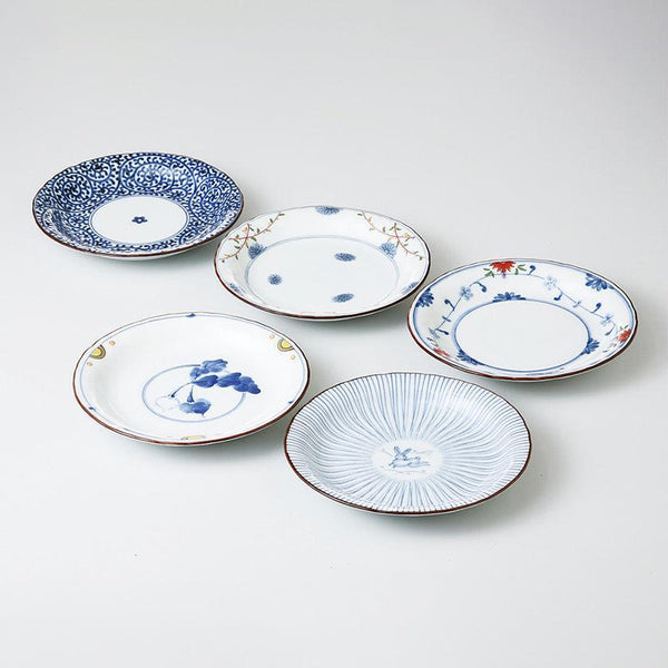 【皿 5個セット】染錦絵変り 和皿揃 | 波佐見焼 | 西海陶器