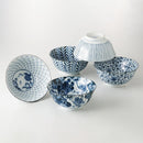 【鉢 5個セット】藍絵変り 多用鉢揃 | 波佐見焼 | 西海陶器