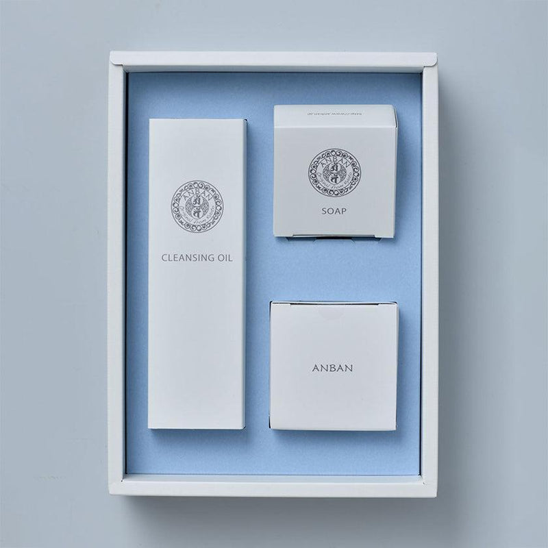 【スキンケアセット】ANBAN クラシックトリオセット (和漢石けん ･ 保湿クリーム ･ クレンジングオイル) | 和漢スキンケア | 京LOCO